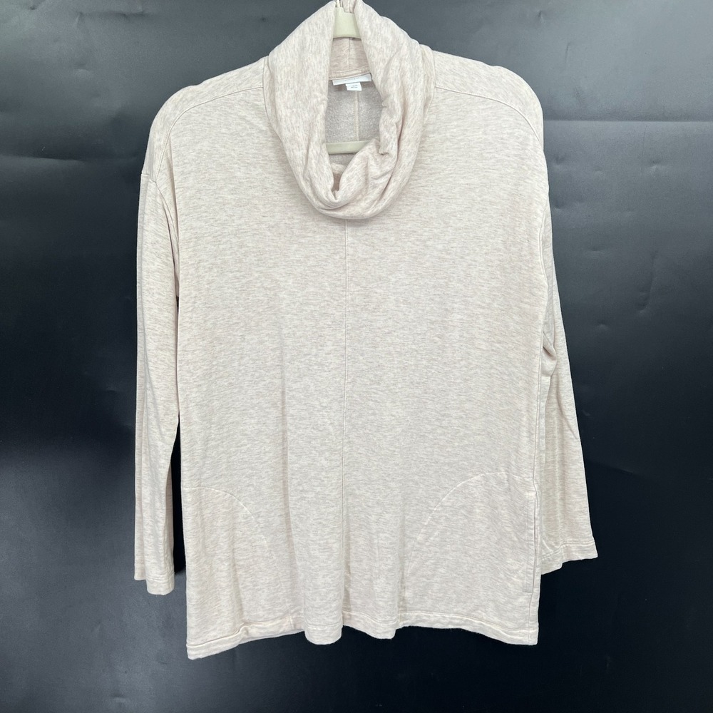 J.Jill Pure oatmeal cream cowl neck pullover cozy sweatshirt comfy lagenlook S P